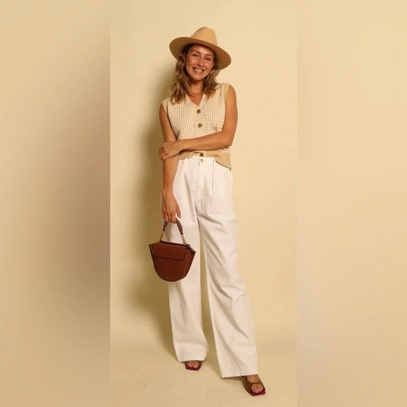 Re/Done Beige Cotton Vest xs - Picture 1 of 7